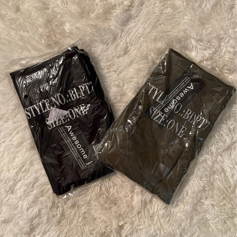 Tummy control fleece leggings